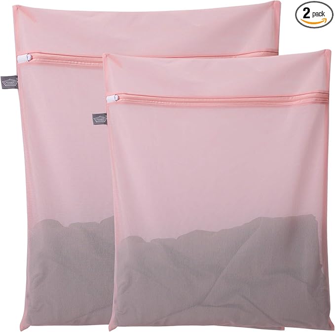 Kimmama Laundry Bag Mesh Wash Bags, Washing Machine Wash Bag, Net Washer Sack with Zipper, Dryer Pouch for Cleaning and Drying Cloths, Garment, Delicates, T-shirt, Underwear, Bra, Pant, Small Toys