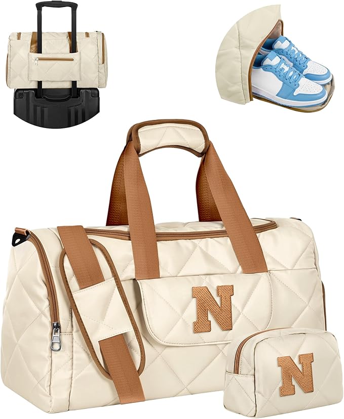 Gifts for Teenage Girls, Personalized Weekender Bag with Shoe Compartment, Dance Bag Duffle Bag with Makeup Bag, Trendy Gift for Daughter Granddaughter, 13-15, 16-19 Year Old Girls