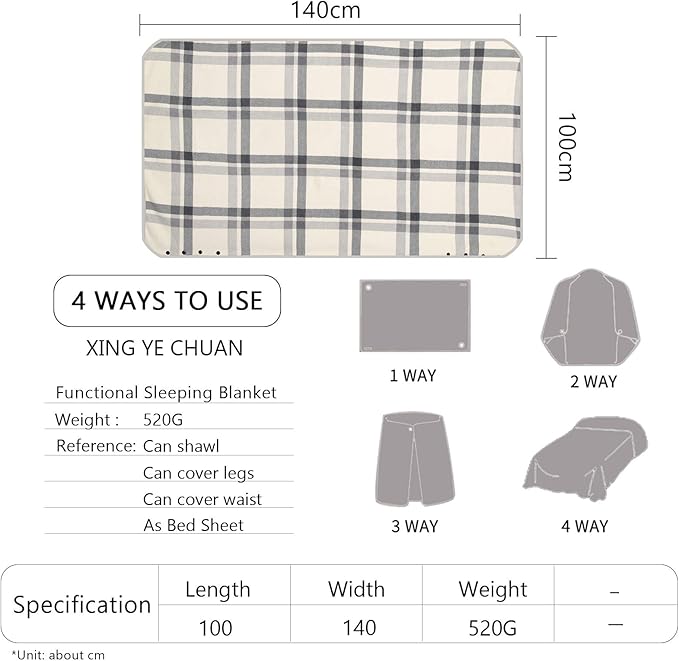 XING YE CHUAN Fleece Wearable Blanket, Comfy Poncho Throw with Buttons, Plush Sleeveless Blankets, for Women Cape Wrap Cover…