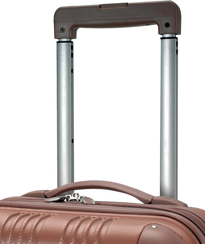 Rockland London Hardside Spinner Wheel Luggage, Rosegold, Carry-On 20-Inch