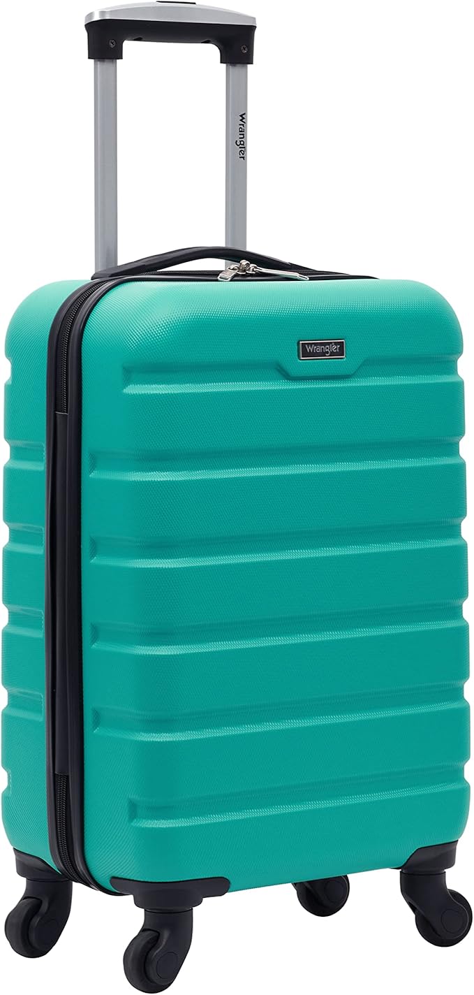 Wrangler 22" Hardside Spinner Carry-On Luggage, Teal