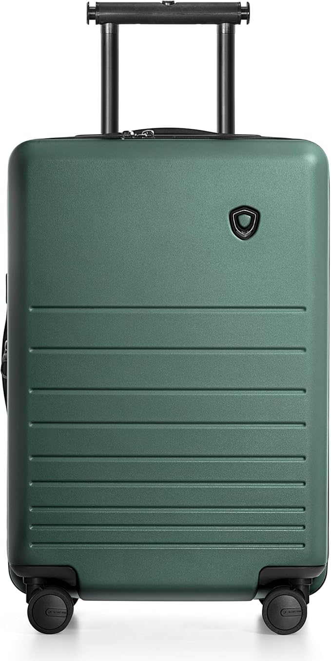 Traveler's Choice Markham Hardside Expandable Luggage with Double Spinner Wheels, Carry-On 21-Inch Suitcase, TSA Lock, 21-Inch, Green