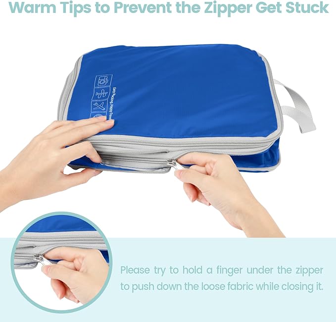 Cambond Compression Packing Cubes for Travel - Lightweight Expandable Travel Bags Luggage Organizers Travel Essentials Compression Cubes for Travel Space Saver for Carry on Suitcases Organizer