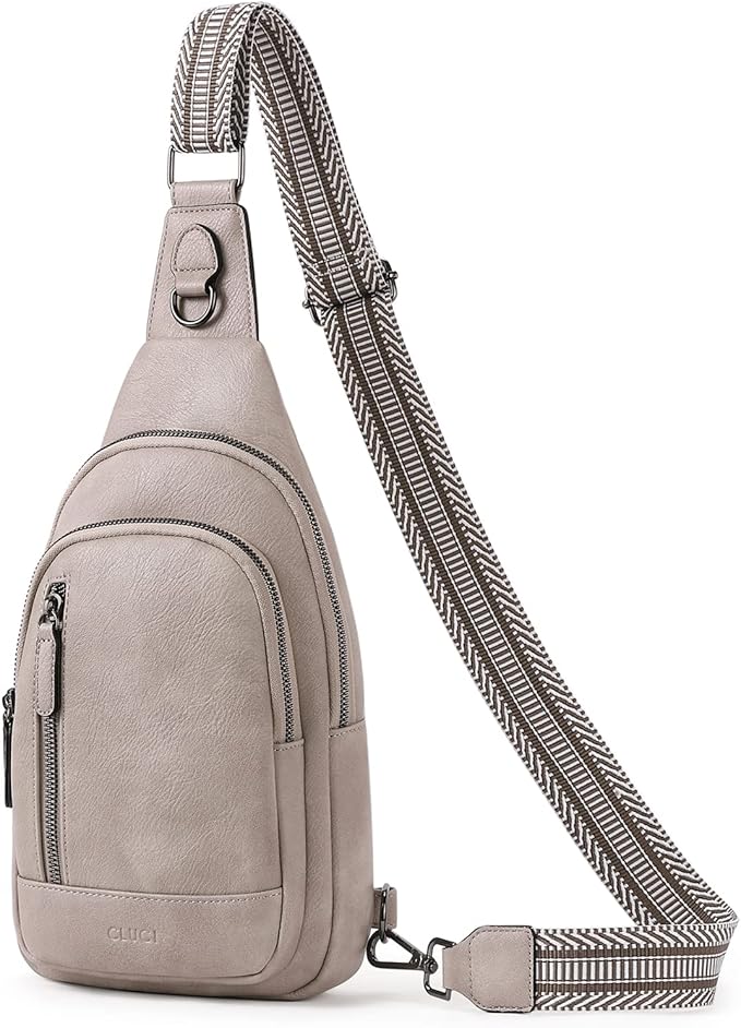 CLUCI Crossbody Bags for Women Men,Leather Sling Bag Cross Body Backpack for Woman Gifts for Women Birthday Unique