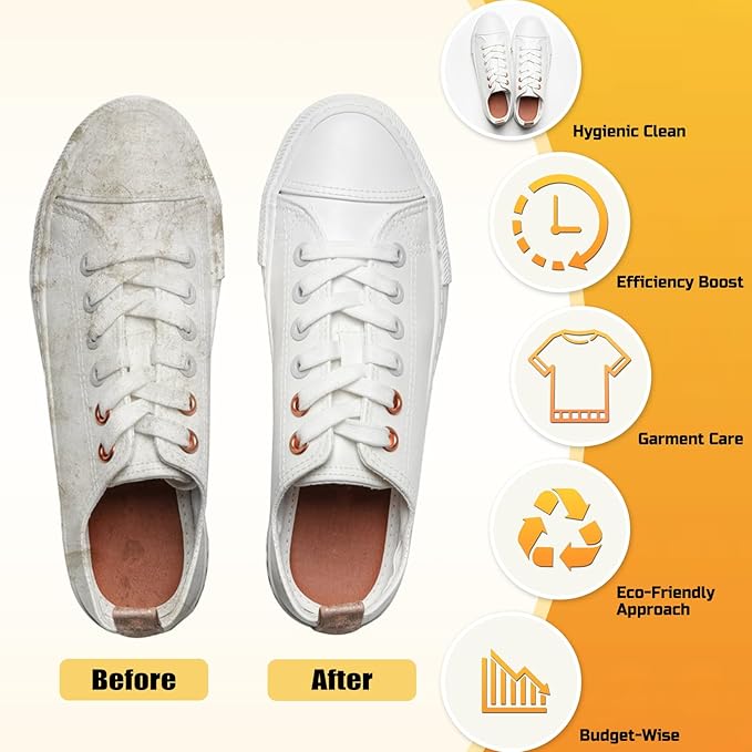 Shoe Washing Machine Bag, Shoe Laundry Bag, Shoe Cleaning Bag for Sneaker Tennis Shoes Unstain Cleaner Kit, Yellow