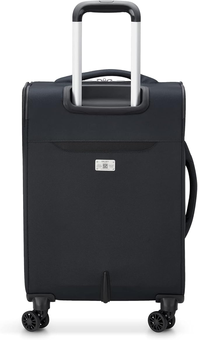DELSEY PARIS Sky Max 2.0 Softside Expandable Luggage with Spinner Wheels, Black, Carry-on 21 Inch