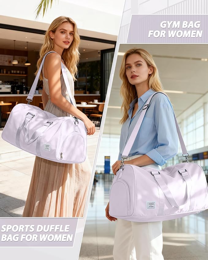 Gym Bag Womens,Travel Duffel Carry on Bag Sport Tote Bag Weekend Overnight Bag