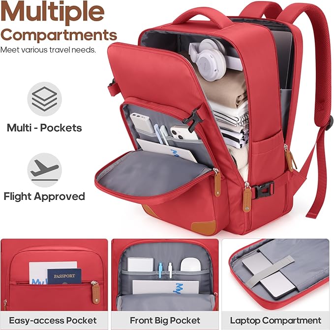 Luggage Sets 3 Piece, Expandable 100% PC Hardshell Suitcase with Spinner Wheels, 20in Suitcase Set with TSA Lock for Women, Carry On Luggage with Travel Backpack