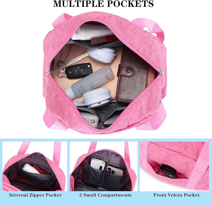 Mini Gym Bag for Women Girls, 12 inch Small Gym Tote, Lightweight Small Carry On Duffle Bag for Travel Sports