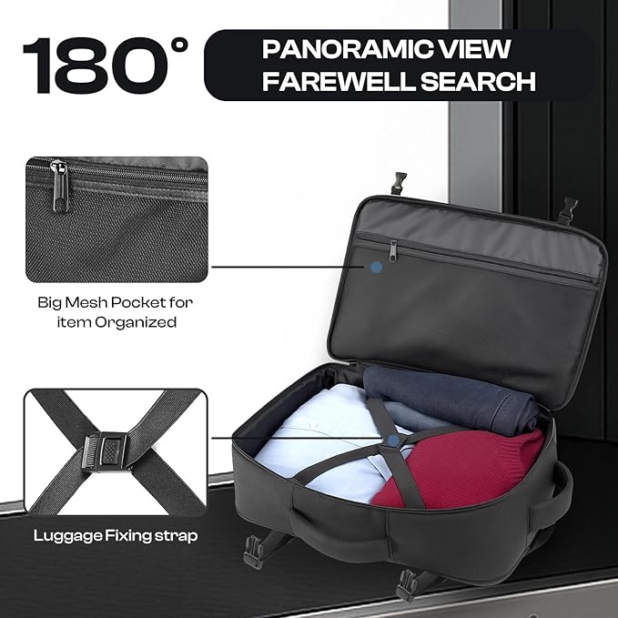 Expandable 1-7 Days Travel Backpack, TSA Approved Carry On Backpack for 18.4" Laptop, Spacious Business Backpack with Multi-Pockets for Work, Travel, College & Daily Use