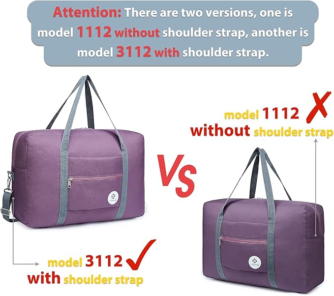 For Spirit Airlines Personal Item Bag 18x14x8 Foldable Travel Duffel Bag Tote Carry on Luggage Duffle Overnight for Women and Men