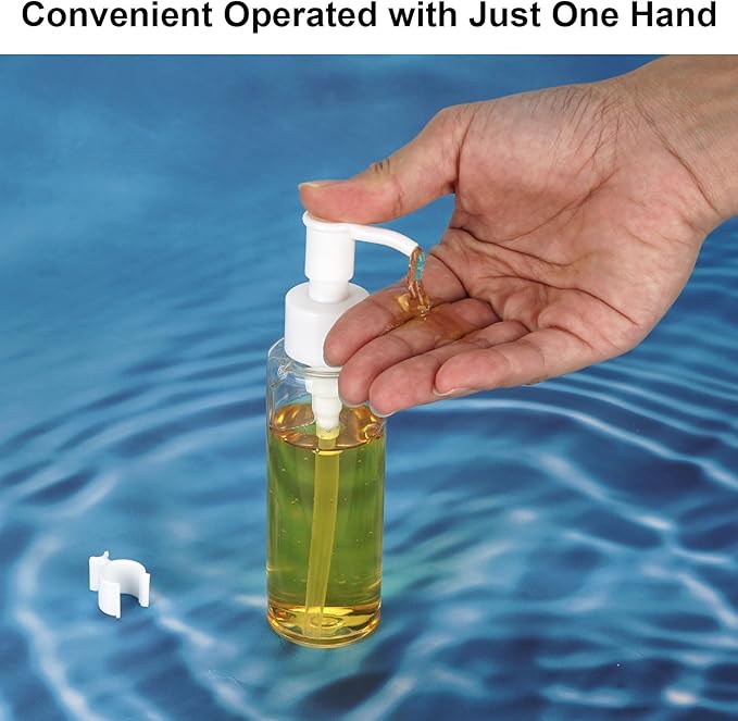 Cosywell Empty Plastic Pump Bottles Dispenser TSA Approved 3.4oz 4 Pack Portable Empty Refillable Container Clear Plastic Lotion Pump Dispenser Bottle for Facial Cleansing Oil Shampoo Shower Gel
