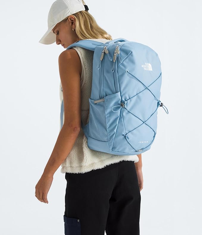 The North Face Women's Jester Everyday Laptop Backpack - Commuter Travel Bag, Laptop Sleeve, Water-Repellent, Steel Blue, One Size
