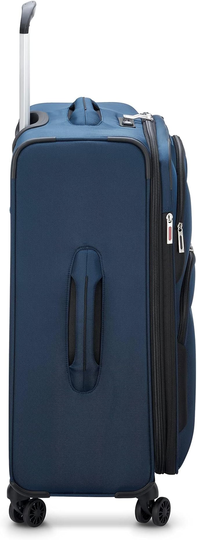 DELSEY PARIS Sky Max 2.0 Softside Expandable Luggage with Spinner Wheels, Blue, Checked-Medium, 24 Inch