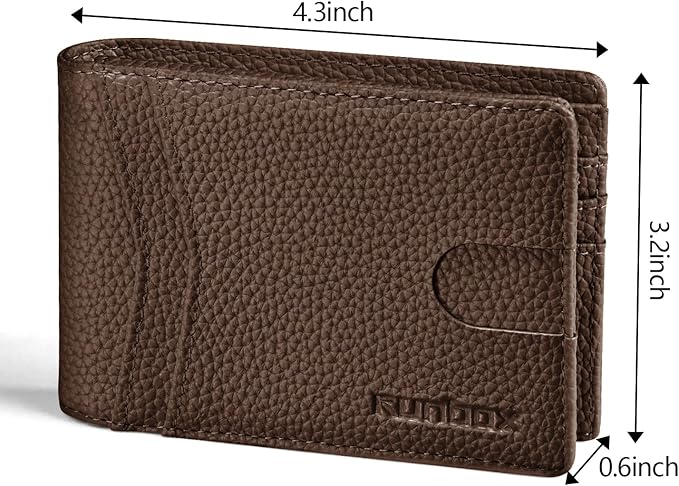 RUNBOX Wallet for Men Slim Rfid Leather 2 ID Window With Gift Box | Slim, Rfid, 2 ID Window, With Gift Box, Slim, Rfid