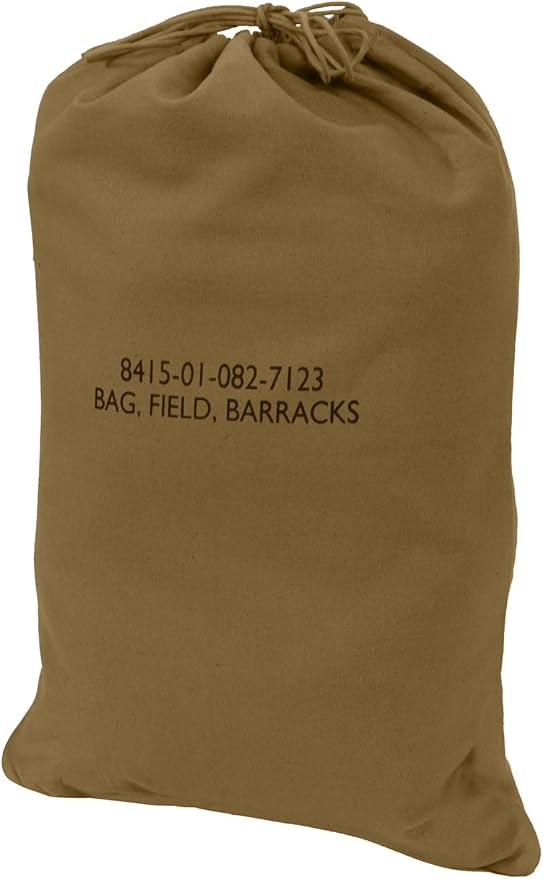 Rothco Canvas Barracks Bag – Rugged Multi-Functional Gym Travel Laundry Drawstring Sack
