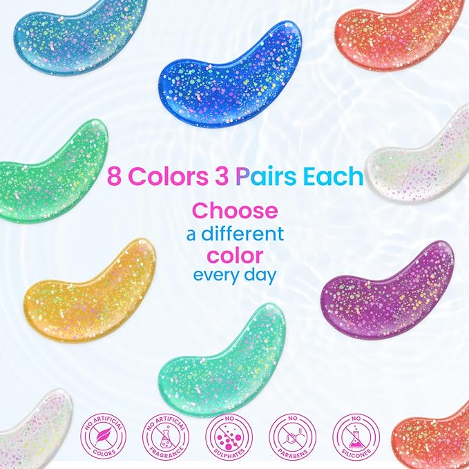 Eye Masks (36 Pairs) - Under Eye Patches for Relieves Dark Circles, Fine Lines and Puffiness, Revitalizing Eye Gel Pads - Ideal for Daily Skin Care & Gift Choice