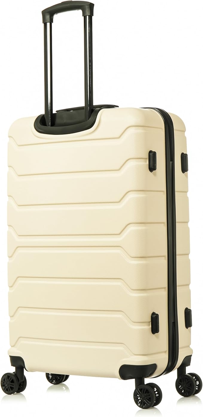 InUSA TREND Luggage with Spinner Wheels | Durable Lightweight Hardside Suitcase, Travel bag with Handle and Trolley, 28-Inch Large Checked luggage | Sand