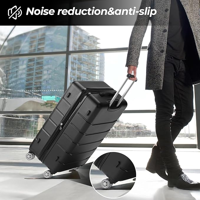 8 Pack Luggage Wheel Covers for Dual Spinner Wheels, Silicone Suitcase Wheel Protectors for 2.0"-2.4" Wheels, Noise Reducing & Anti-Scratch Tire Sleeves, Travel Accessories for Checked & Carry On