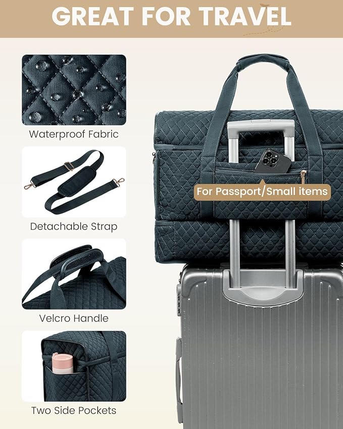 LOVEVOOK Large Travel Duffle Bag, Weekender Bags for Women With Shoe Compartment, Overnight Hospital Bag For Women Labor Delivery, Carry on Bag Personal Item Travel Bag, Yoga Gym Duffel Bag