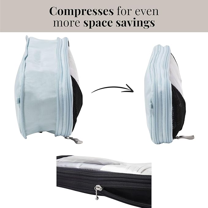 Baggallini Long Compression Cube - Lightweight Travel Accessory Compression Packing Cube for Travel