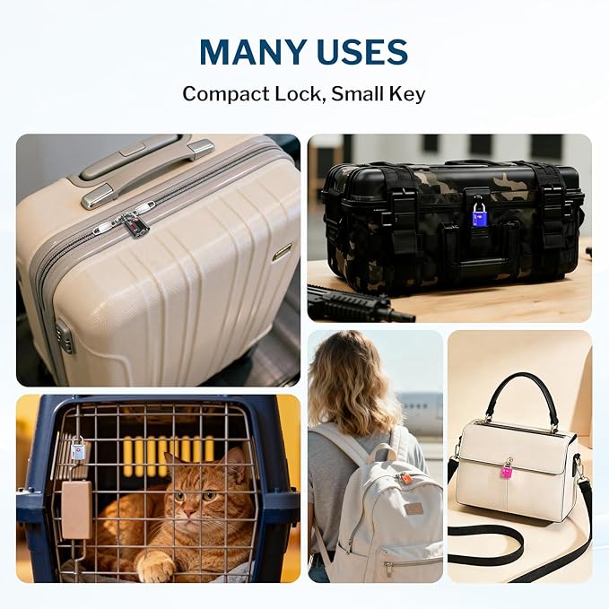 Forge 1''x1'' TSA Approved Luggage Locks: Ultra Secure dimple Key Travel Locks with zinc Alloy Body, for Luggage, Travel Cases, Backpacks, Red 2PK.