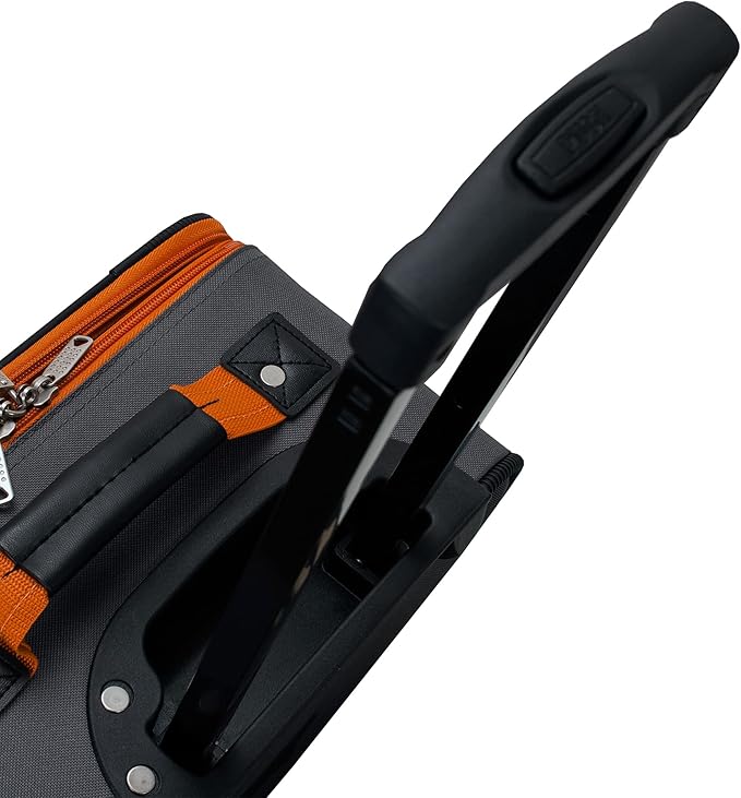 Rockland Journey Softside Upright Luggage Set, Expandable, Charcoal, 4-Piece (14/19/24/28)