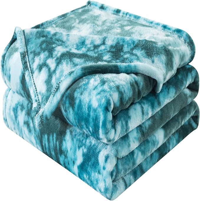 Fuzzy Blanket Twin Size - Teal, Soft and Comfy, Plush and Furry Faux Fur, Reversible Blankets for Twin/Twin XL Extra Long Bed, 66x90 Inches,Teal