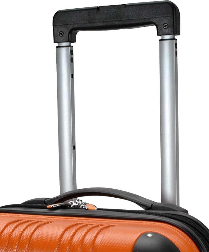 Rockland London Hardside Spinner Wheel Luggage, Orange, Carry-On 20-Inch