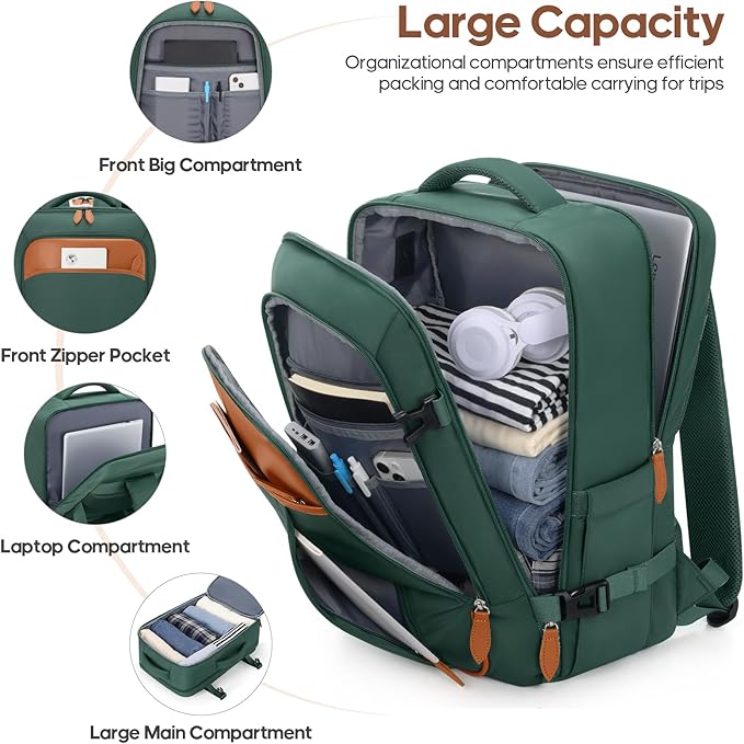 Luggage Sets 3 Piece, 20 Inch Hardshell Carry On Luggage 22x14x9 Airline Approved, Suitcase with TSA Locks & YKK Zippers, Carry On Suitcase with Wheels for Men & Women Travel