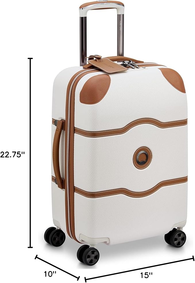 DELSEY PARIS Chatelet Air 2.0 Hardside Luggage with Spinner Wheels, Angora, 2 Piece Set, (20/Backpack)