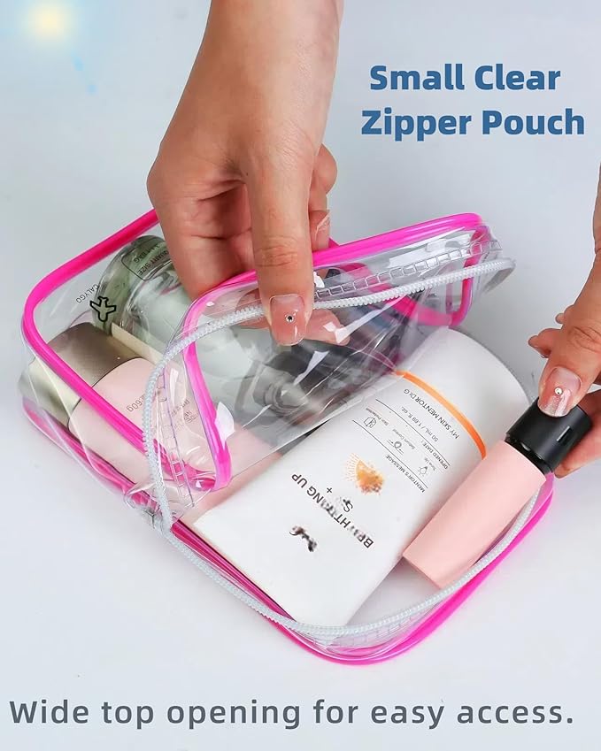 2 Packing Cubes 1 Quart Size Travel Bag TSA Approved Toiletry Bag Clear Small Purse Pouch International Long Flight Must Haves for Toiletries Makeup Liquids Airplane Europe Vacation Essentials
