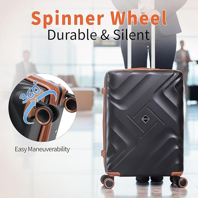 10 piece Luggage Set Expandable Suitcase 22x14x9 Airline Approved Carry on, ABS Hard Case Suitcases with Spinner Wheels,TSA Lock