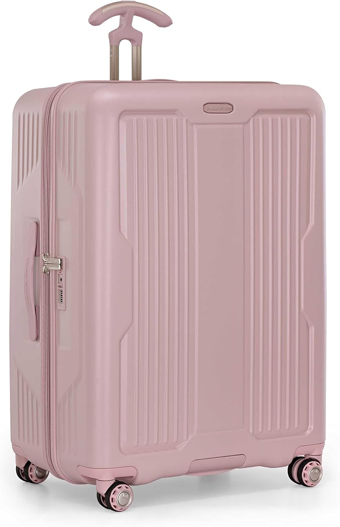Traveler's Choice Ultimax II Polycarbonate Hardside Luggage with Spinner Wheels, Pink, 29-Inch Large Luggage