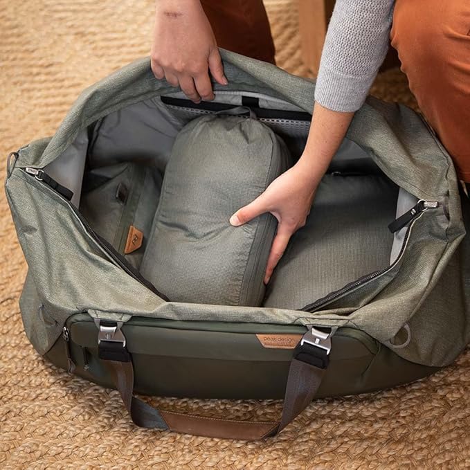 Peak Design Packing Cube, Sage, Weatherproof Luggage Cube with Dual Compartment Organization, Expansion and Compression, Zipper Opening, Travel Organizer for Men and Women, Size S
