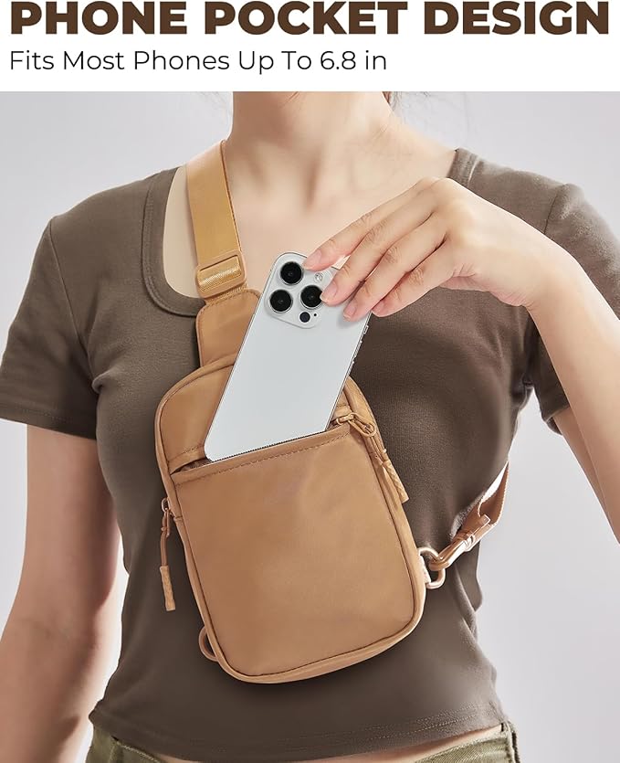 CHOLISS Small Sling Bag for Women and Men, Crossbody Bags Trendy Fanny Packs Chest Bag with Extended Strap