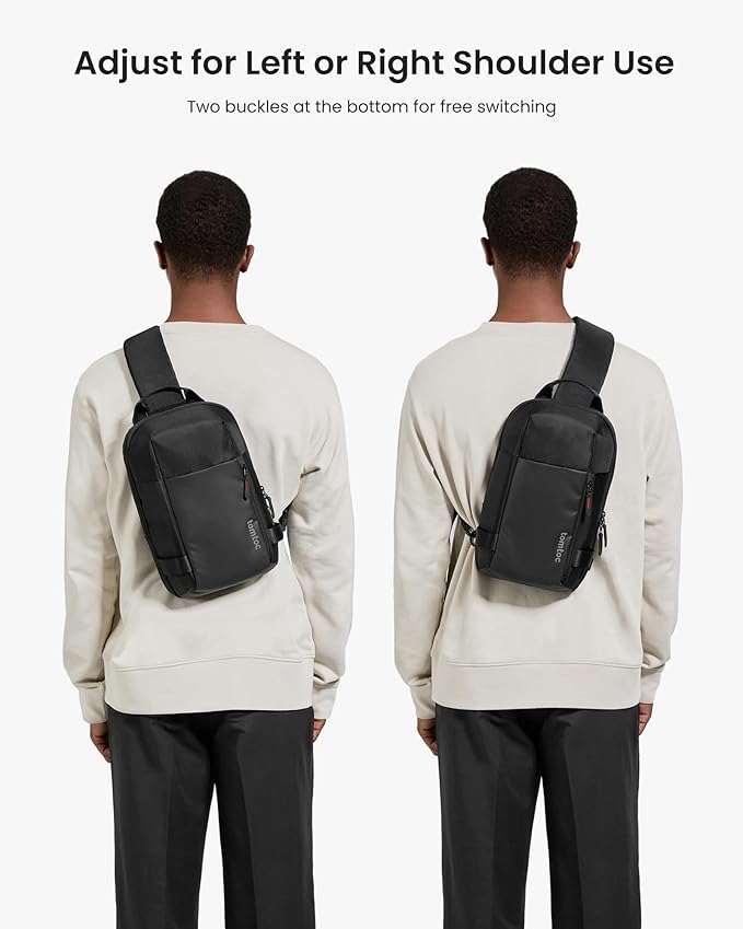 tomtoc 5L Compact Sling Backpack for Men Women, Lightweight Crossbody Shoulder Bag for 2026 11-inch iPad Air M4/M3, iPad Pro M5/M4, iPad A16, Nintendo Switch 2/Rog Xbox Ally X, EDC Daypack - XS Size