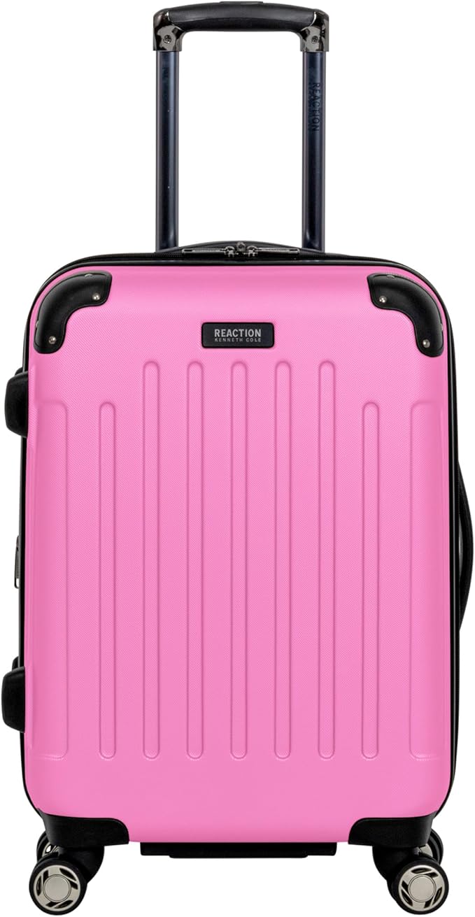 Kenneth Cole REACTION Renegade Luggage Expandable 8-Wheel Spinner Lightweight Hardside Suitcase, Watermelon, 20-Inch Carry On