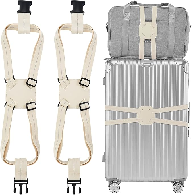Travelkin Luggage Straps Bag Bungees add a Bag, Luggage Bungee for suitcases Elastic Strap Belt