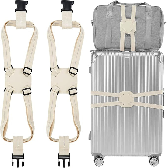 Travelkin Luggage Straps Bag Bungees add a Bag, Luggage Bungee for suitcases Elastic Strap Belt
