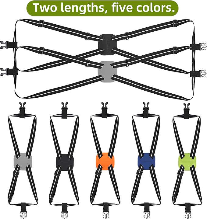 Luggage Straps Bag Bungees for Add a Bag Easy to Travel Suitcase Elastic Strap Belt (Gray, L)