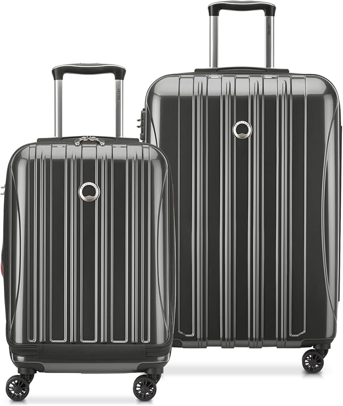 DELSEY PARIS Helium Aero Hardside Expandable Luggage with Spinner Wheels, Brushed Charcoal, 2-Piece Set (19/24)