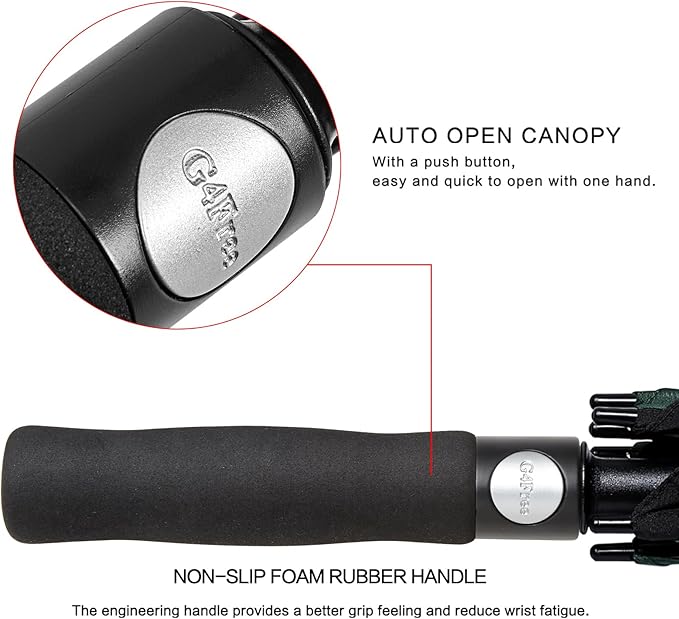 G4Free 47/54/62/68/72 Inch Automatic Open Golf Umbrella Oversize Extra Large Double Canopy Vented Windproof Waterproof Stick Umbrellas