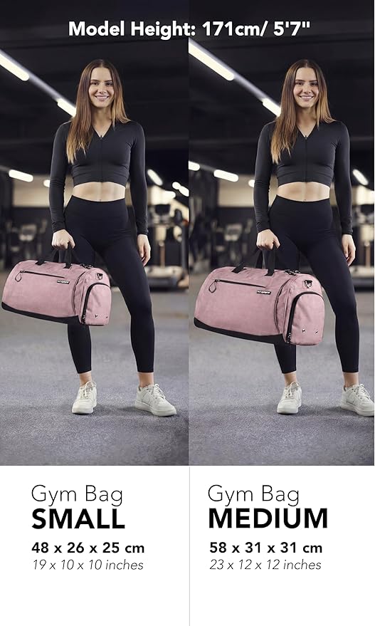 Fitgriff® Gym Bag for Men & Women with Shoe & Wet Compartment - Duffle Bag for Travel, Sports, Fitness & Workout