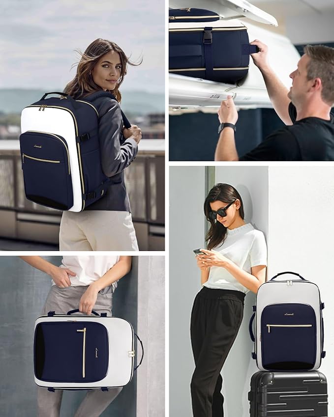 LOVEVOOK 50L Large Travel Backpack for Women & Men, Carry on Backpack Airline Approved, Waterproof Travel Essentials fits 18" Laptop, TSA Personal Item Bag Sports Backpack with 3 Packing Cubes