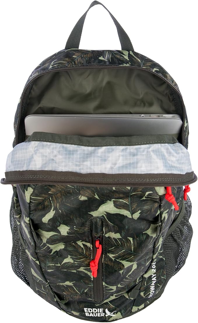 Eddie Bauer Stowaway Packable Backpack | Travel | Outdoor | Lightweight | Foldable | Durable | Ripstop Polyester | 20L - Dark Loden