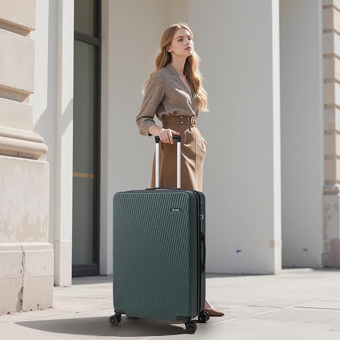 Expandable Luggage Sets 5 Piece,Suitcases with Detachable Wheels,ABS Hard Case Luggage with TSA Lock Spinner Wheels,Carry On Luggage Set