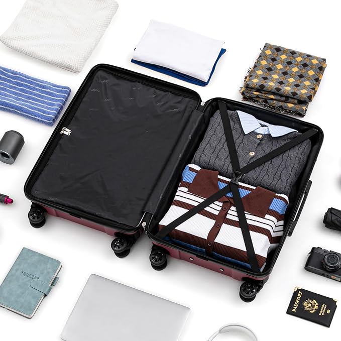 Luggage Sets 5 Piece Suitcases with Wheels, Suitcase Set ABS Hard Case Luggage with Spinner Wheels Durable Travel Luggage