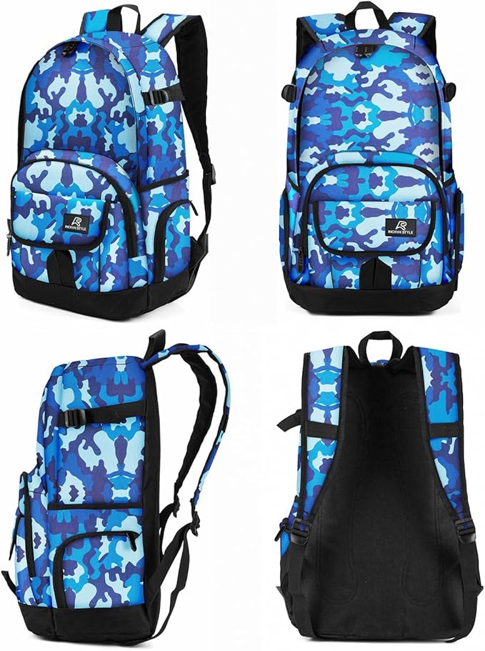 rickyh style School Backpack Travel Bag for Men & Women Lightweight College Back Pack with Laptop Compartmen