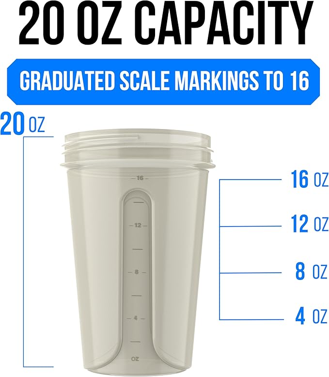 VELOMIX -2 Pack- 20 oz Protein Shaker Bottles for Protein Mixes - 2x Wire Whisk | Leak Proof Shaker Cups for Protein Shakes and Pre Workout | Protein Shaker Bottle Pack (Gray/White)